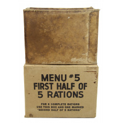 Carton, Ration, Menu N° 5, 1st Half of 5 rations, Ten-in-One