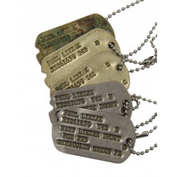 Dog Tags, Pfc. Paul Liezak, 895th AAA (AW) Bn., MTO & ETO