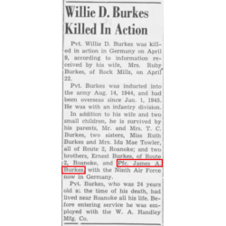Étui de pelle en T, British-Made, Pfc. James Burkes, 9th Air Force, USAAF, Normandie