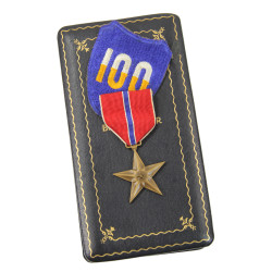 Medal, Bronze Star, in Case, Bronze Star, Pvt. Archibald McFadden, 399th Inf. Regt., 100th Infantry Division, ETO
