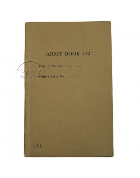 Log Book, Mechanical transport vehicles, 1939 Log Book, Mechanical transport vehicles, 1939