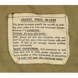 Veste M-1943, US Army, 36R, 1er type, 1944, Nominative