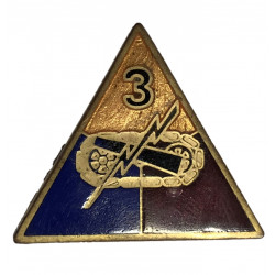 DUI, Crest, 3rd Armored Division, Pin Back