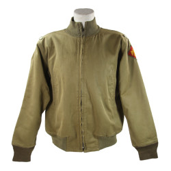 Blouson tankiste, Lt. Col. Jess Larson, 160th Field Art. Bn., 45th Inf. Div., Sicile & Italie, WIA Cassino