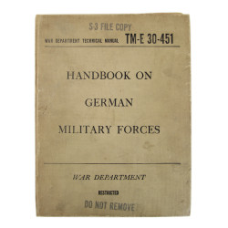 Technical Manual, TM-E 30-451, Handbook on German Military Forces, 1945