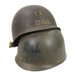 Casque M1, liner Westinghouse, Captain, nominatif