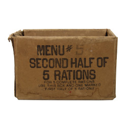 Cardbox, Ration, 2nd Half of 5 rations 10 in 1, Menu N° 5