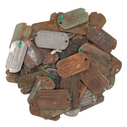 Plaques d'identité, Dog Tags, S/Sgt. Stephen Calek, 309th Service Group, 9th Air Force, USAAF, ETO