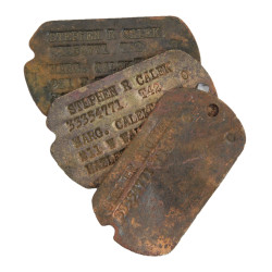 Dog Tags, S/Sgt. Stephen Calek, 309th Service Group, 9th Air Force, USAAF, ETO