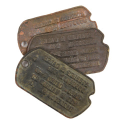Plaques d'identité, Dog Tags, S/Sgt. Stephen Calek, 309th Service Group, 9th Air Force, USAAF, ETO
