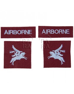 Set, airborne insignia, British, Pegasus / Airborne, Embroidered