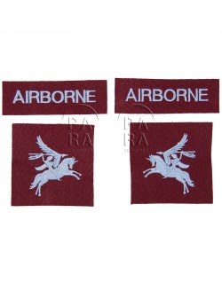 Set, airborne insignia, British, Pegasus / Airborne, Embroidered