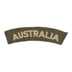 Title, Australia, brodé