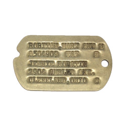 Dog Tag, Sgt. Mary Ann Robitan, WAC