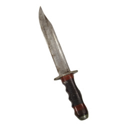 Couteau de combat, fabrication artisanale, avec fourreau en cuir