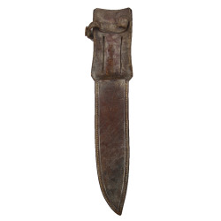 Couteau de combat, fabrication artisanale, avec fourreau en cuir
