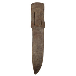Couteau de combat, fabrication artisanale, avec fourreau en cuir