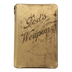 New Testament, Steel Shield, Gold-Plated, 'God's Weapon'
