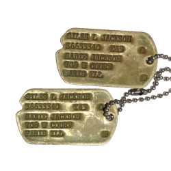 Dog Tags, S/Sgt. Silas Jackson, Infantry Replacement Training Center