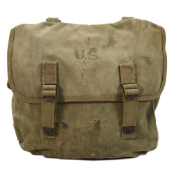 Bag, Field, M-1936, Rubberized, Atlantic Products Corp., 1942, S/Sgt. Eugene Singleton, 8th Air Force, USAAF, ETO