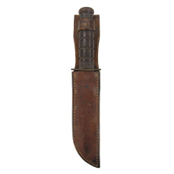 Knife, Combat, KA-BAR, USMC, with Leather Scabbard, Named