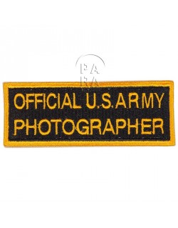 Insigne Official US Army Photographer