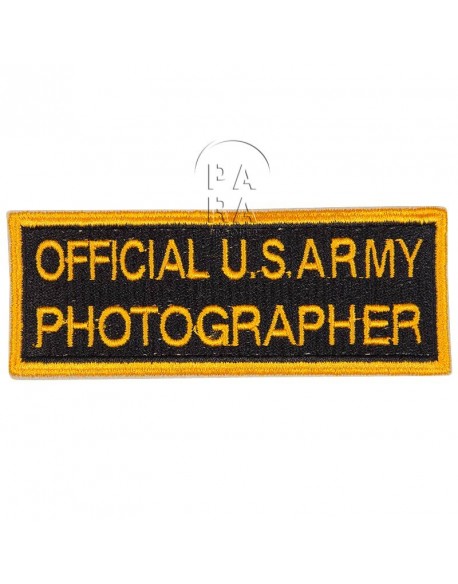 Insigne Official US Army Photographer