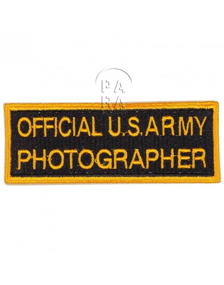 Official US Army Photographer patch