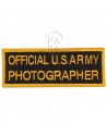 Insigne Official US Army Photographer