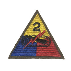 Patch, 2nd Armored Division, Embroidered on wool