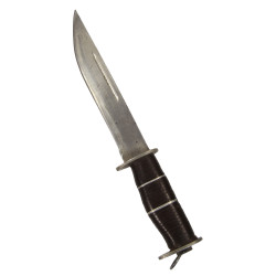 Couteau de combat type EGW, avec fourreau en cuir