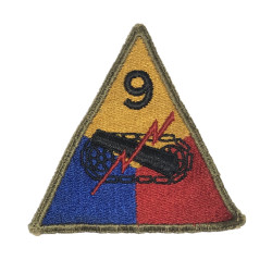 Insigne, 9th Armored Div., Saint-Vith, Echternach, Bastogne, Dos vert