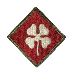 Insigne, 4th US Army, bord vert, dos vert, 1943
