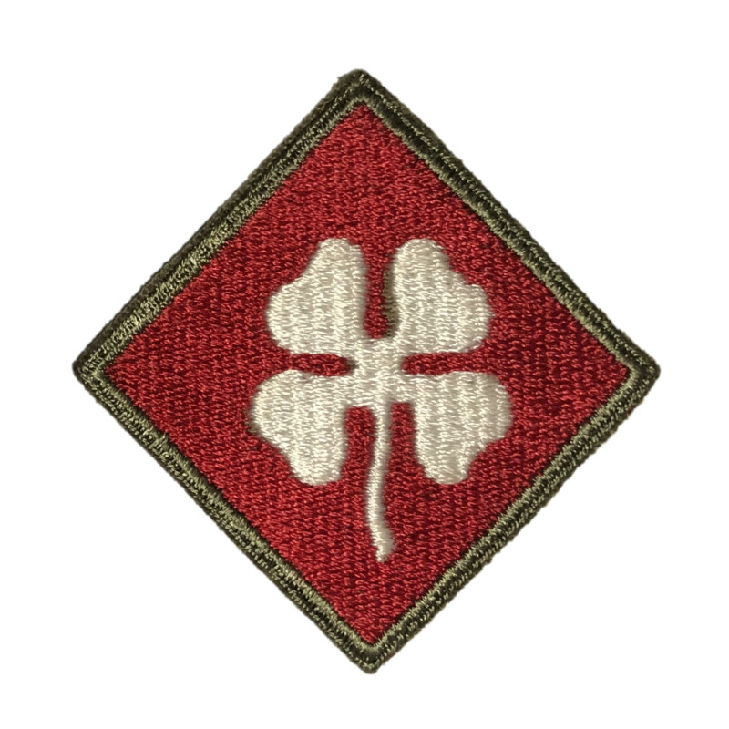 Insigne, 4th US Army, bord vert, dos vert, 1943