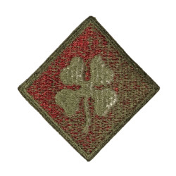 Insigne, 4th US Army, bord vert, dos vert, 1943