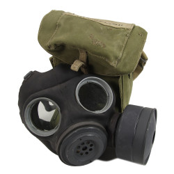 Mask, Gas, British, with Bag, Named, 1943