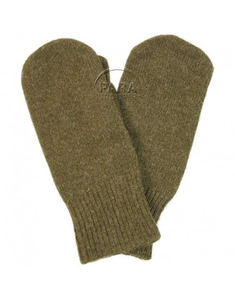 Mittens, wool, trigger finger