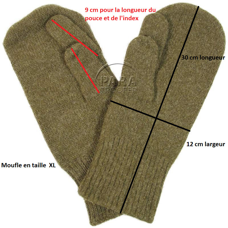Gants Militaires D’hiver US WW2 – Laine Marron – Taille 8 – Fabriqués En France – Neuf
