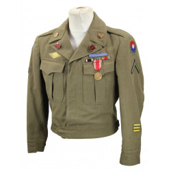 Blouson Ike, Pfc. Orvil Hamman, 26th Artillery Regiment, 9th Infantry Division