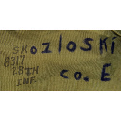 Coat, Wool, Serge, Pvt. Stanley Kozloski, Co. E, 28th Inf. Reg., 8th Infantry Division