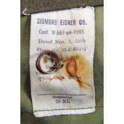 Coat, Wool, Serge, Pvt. Stanley Kozloski, Co. E, 28th Inf. Reg., 8th Infantry Division