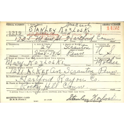 Coat, Wool, Serge, Pvt. Stanley Kozloski, Co. E, 28th Inf. Reg., 8th Infantry Division