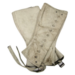 Guêtres en toile, US Army, camouflage blanc