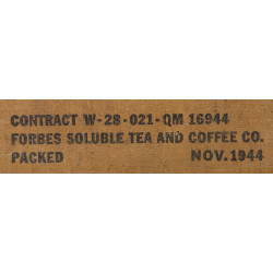 Boîte de café soluble de ration, OD, Faust, 1944