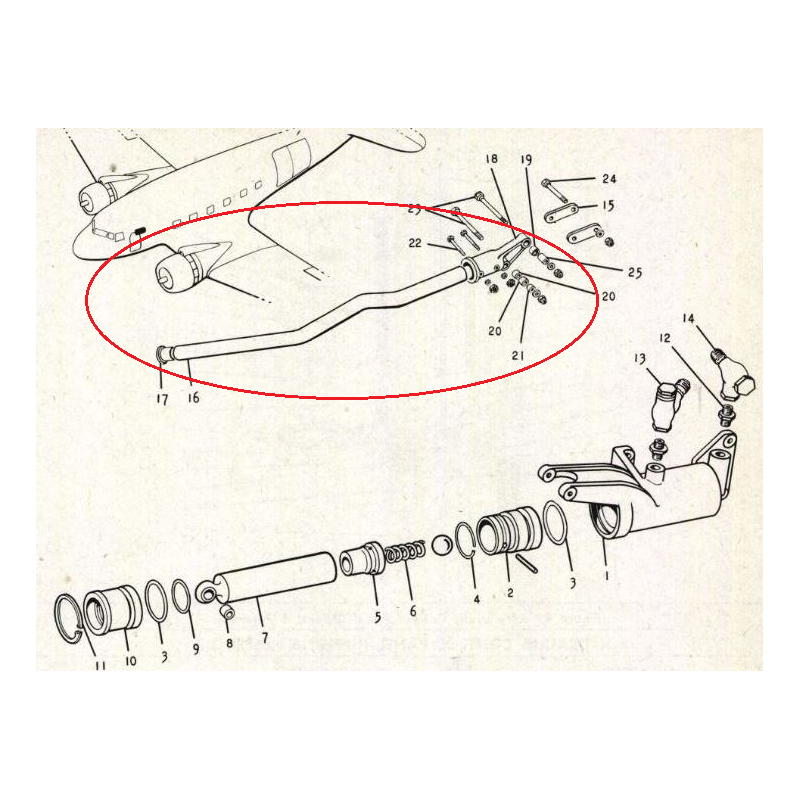 Pump, Hand, Hydraulic, C47, USAAF