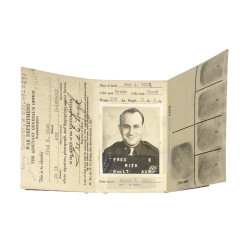 Card, Identification, 2nd Lt. Fred Rizk, 53rd Armored Engineer Bn., 8th Armored Division