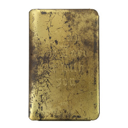 New Testament, Steel Shield, Gold-Plated, 'May the Lord be with you'