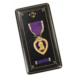 Medal, Purple Heart, in Box, A.E. Co., Utica, NY, 1943