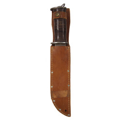 Couteau de combat type EGW, avec fourreau en cuir