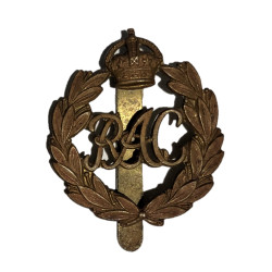 Cap badge, Royal Armoured Corps, RAC, 1er type